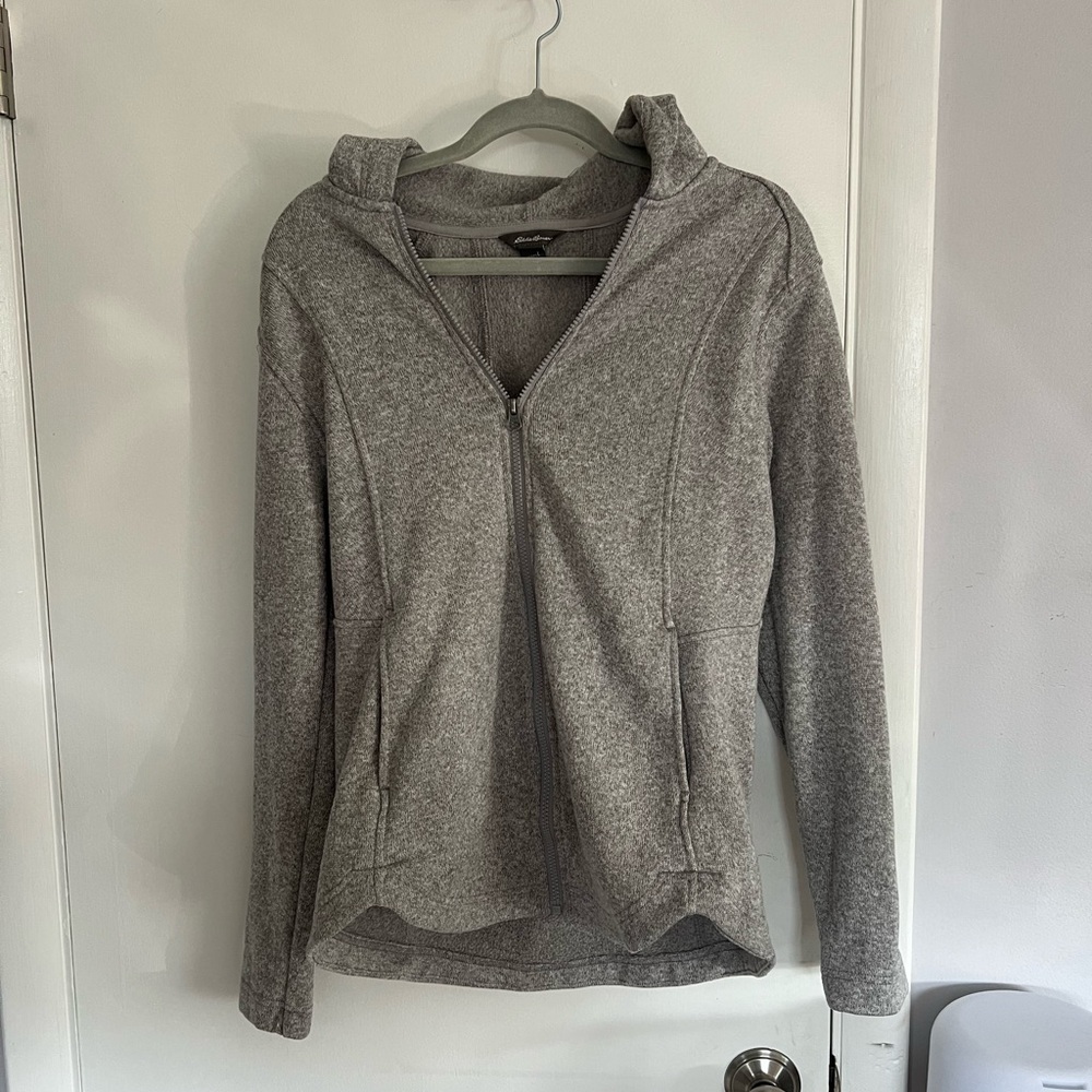 Eddie Bauer Gray Relaxed Fit Hoodie Sweatshirt